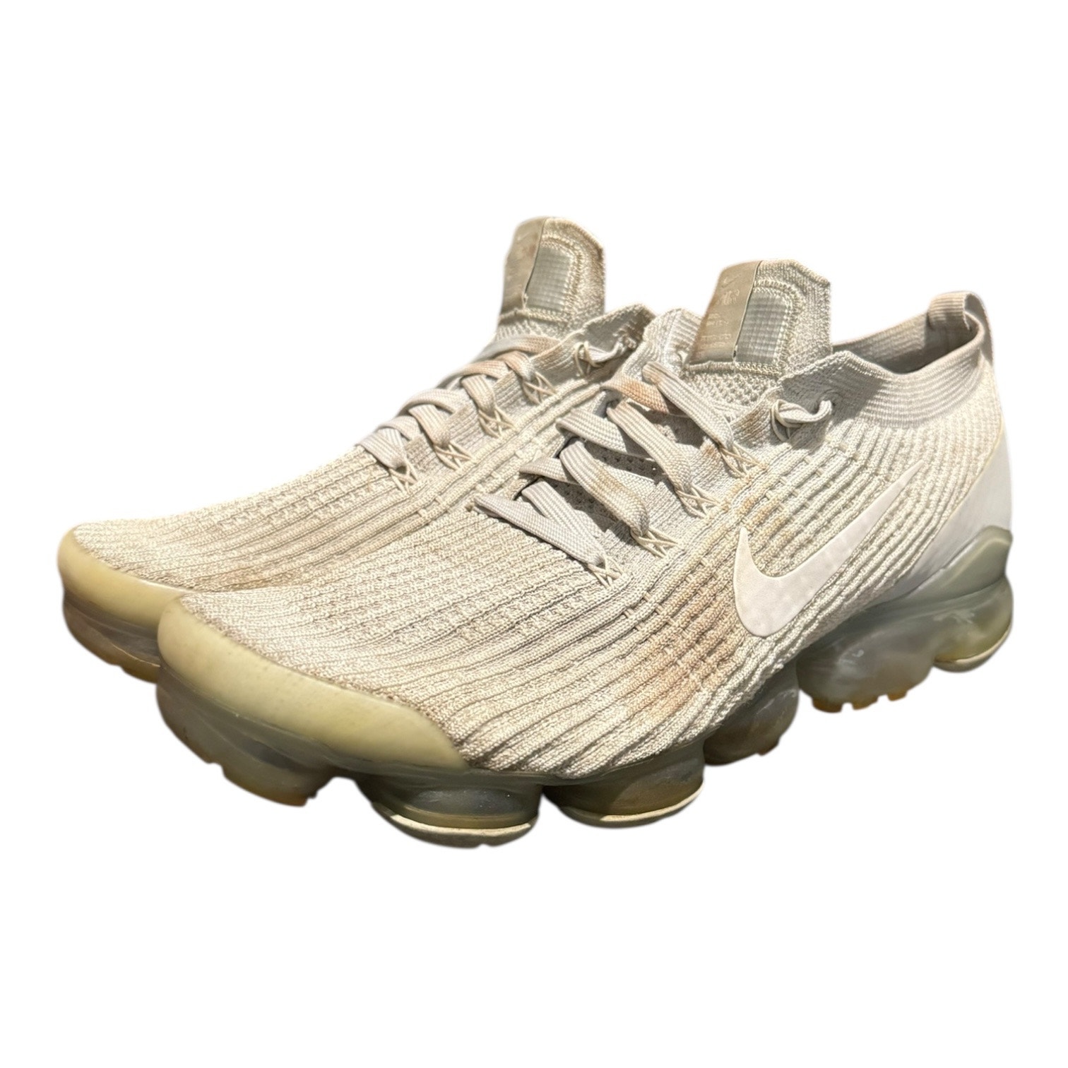 Nike Air Vapormax Flyknit Shoes Pure Platinum Aj6910 100 Gray Women's Size 10.5